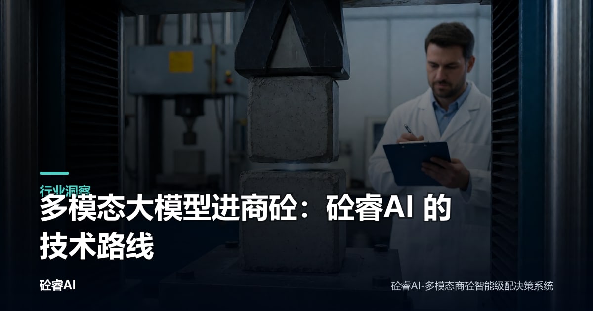 多模态大模型进商砼：砼睿AI 的技术路线