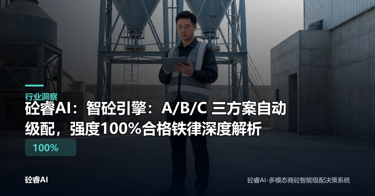砼睿AI：智砼引擎：A/B/C 三方案自动级配，强度100%合格铁律深度解析