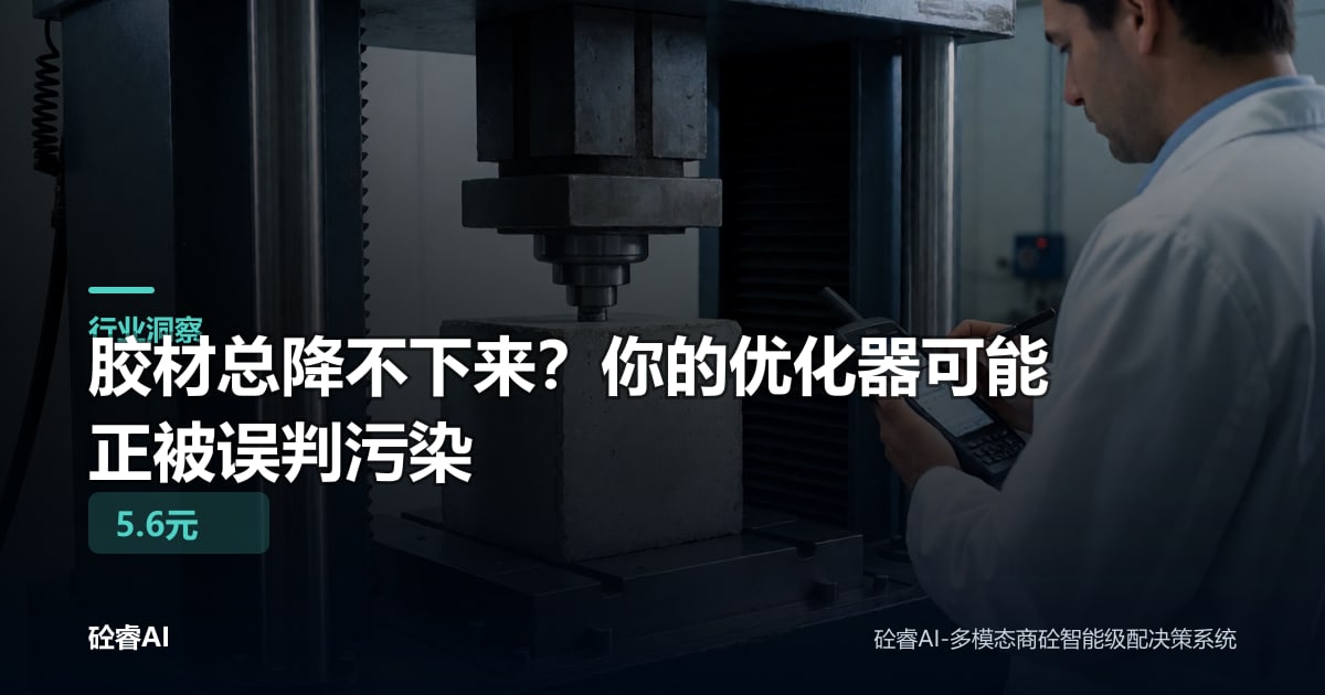 胶材总降不下来？你的优化器可能正被误判污染