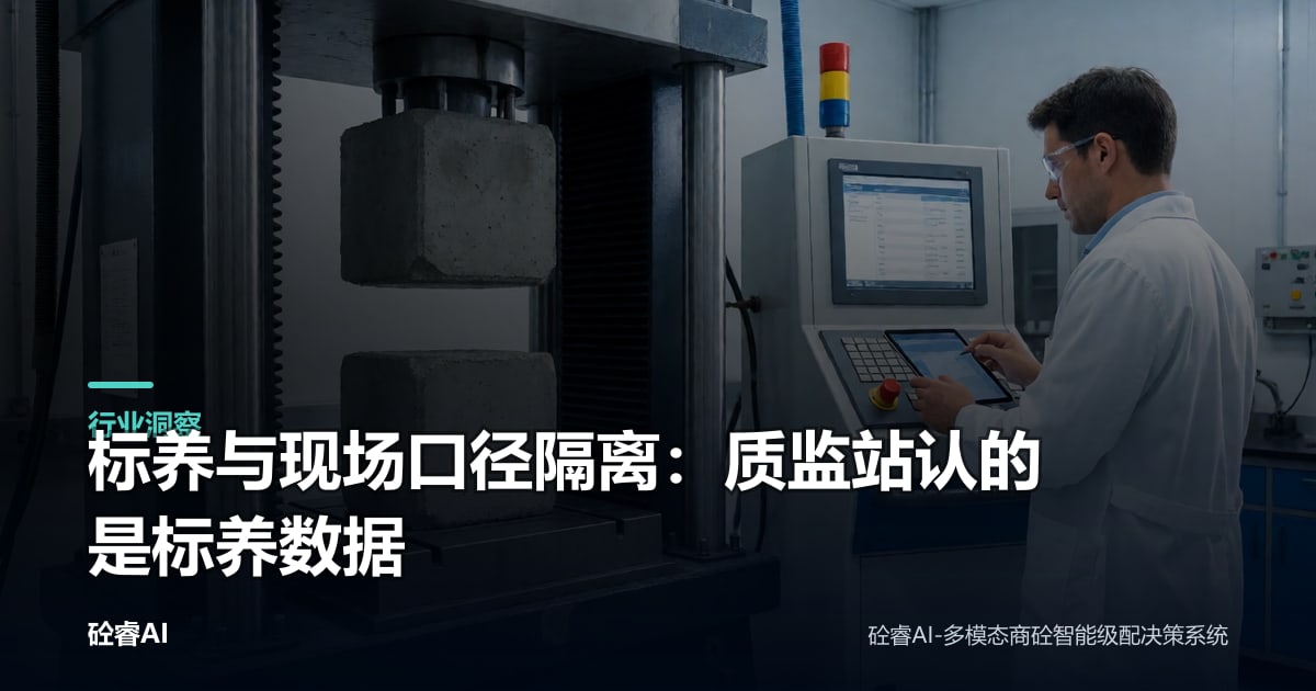 标养与现场口径隔离：质监站认的是标养数据