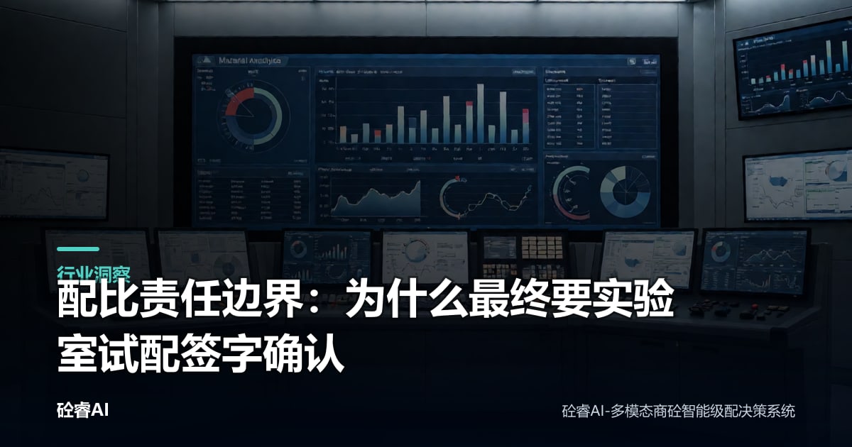 配比责任边界：为什么最终要实验室试配签字确认