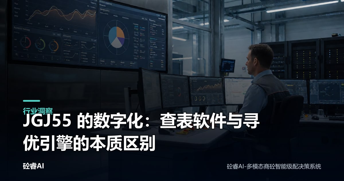 JGJ55 的数字化：查表软件与寻优引擎的本质区别
