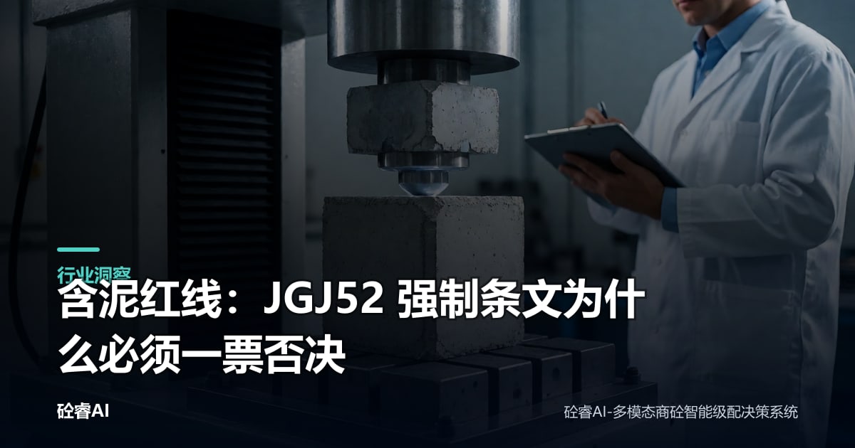 含泥红线：JGJ52 强制条文为什么必须一票否决