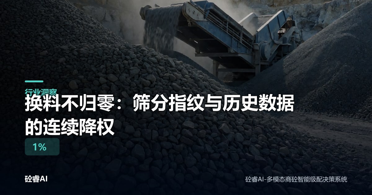 换料不归零：筛分指纹与历史数据的连续降权