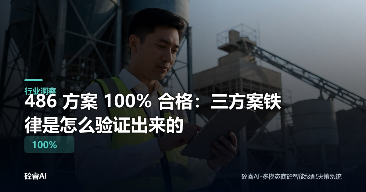 486 方案 100% 合格：三方案铁律是怎么验证出来的